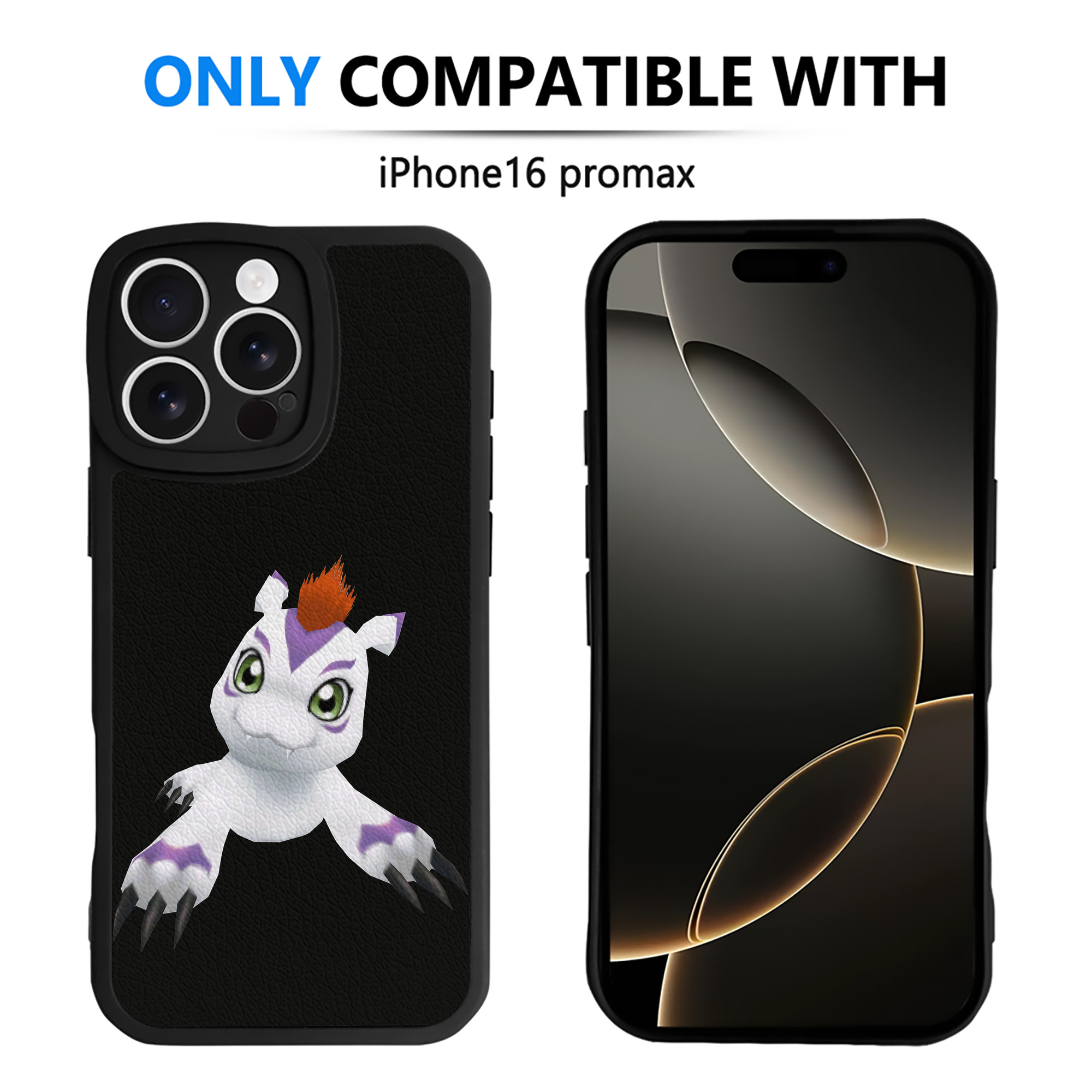 （画像用） Digimon デジタルモンスター/デジモン 【iPhone 16シリーズ対応】シリコンスマホケース（レザー調） 材質：シリコン